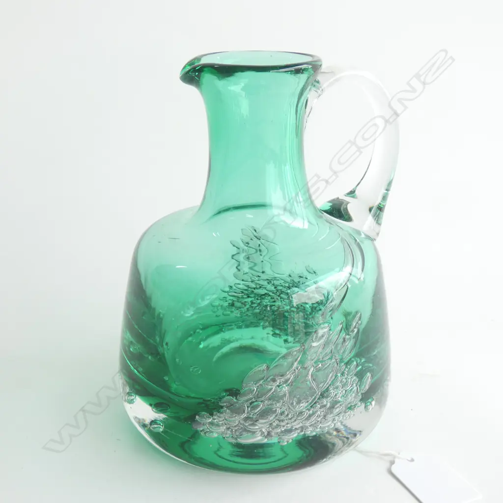 A heavy art glass jug Image 1++